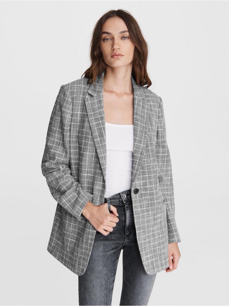 Rag & Bone Grey Check Deconstructed Check Ames Blazer (Missing Size)